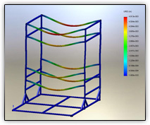 Engineering design drawing of frame work