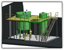 Engineering design drawing of mezzanine