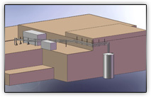 Engineering design drawing of venting system